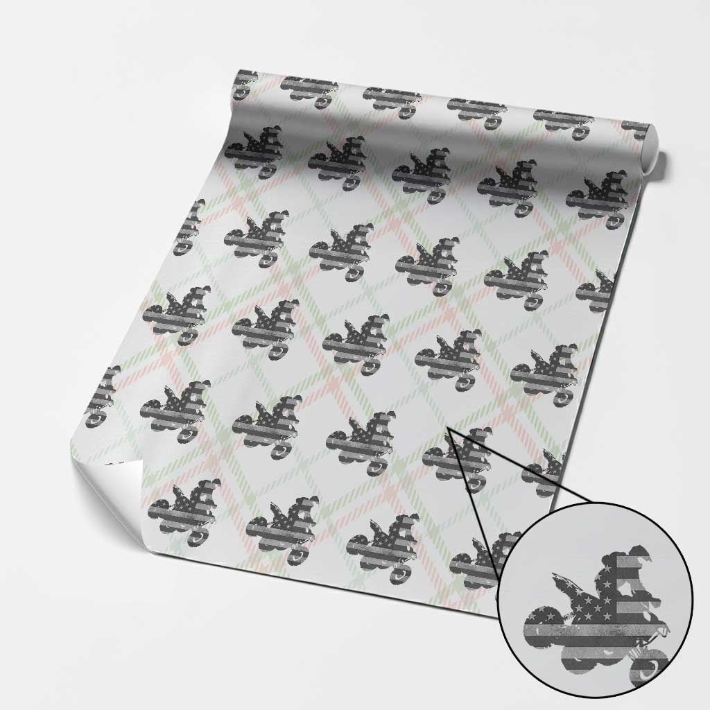 Cool ATV Wrapping Paper Roll Quad 4 Wheeler ATV Riding American Flag - Wonder Print Shop