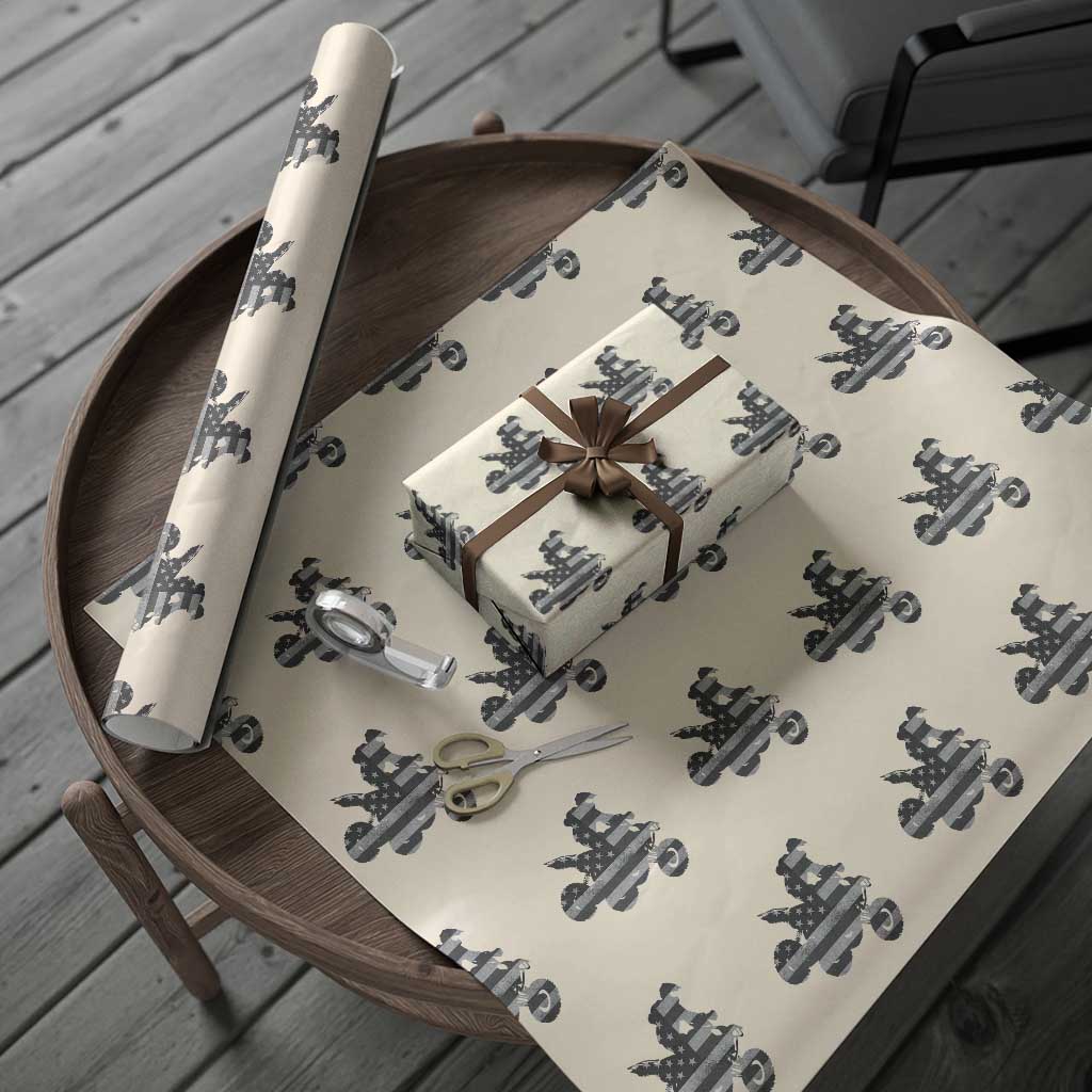 Cool ATV Wrapping Paper Roll Quad 4 Wheeler ATV Riding American Flag - Wonder Print Shop