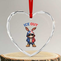 Cool Bunny Ice Out Heart Crystal Glass Ornament Puerto Rican Flag Hoodie Outfit Vibes Boricua