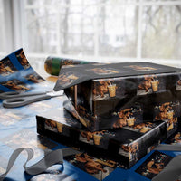 Cool Dachshund Drinking Iced Coffee Graphic Wrapping Paper Roll Funny Wiener Dog Night Vibes Aesthetic