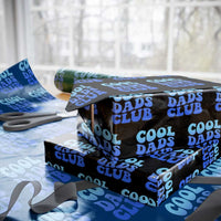Cool Dads Club Blue Typography Wrapping Paper Roll Fathers Day Gift