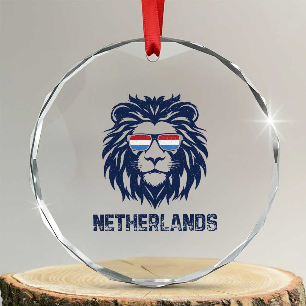 Cool Dutch Lion With Sunglasses Crystal Glass Ornament Netherlands Pride Gift