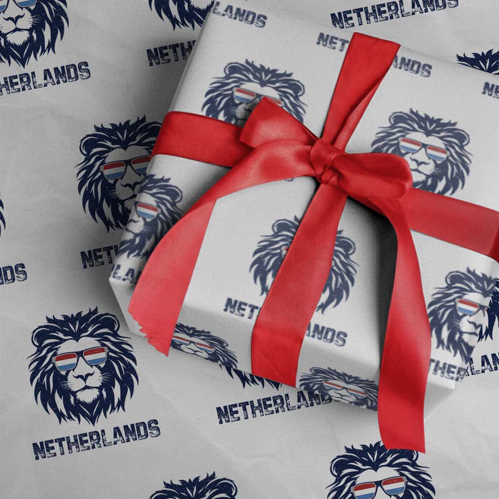 Cool Dutch Lion With Sunglasses Wrapping Paper Roll Netherlands Pride Gift