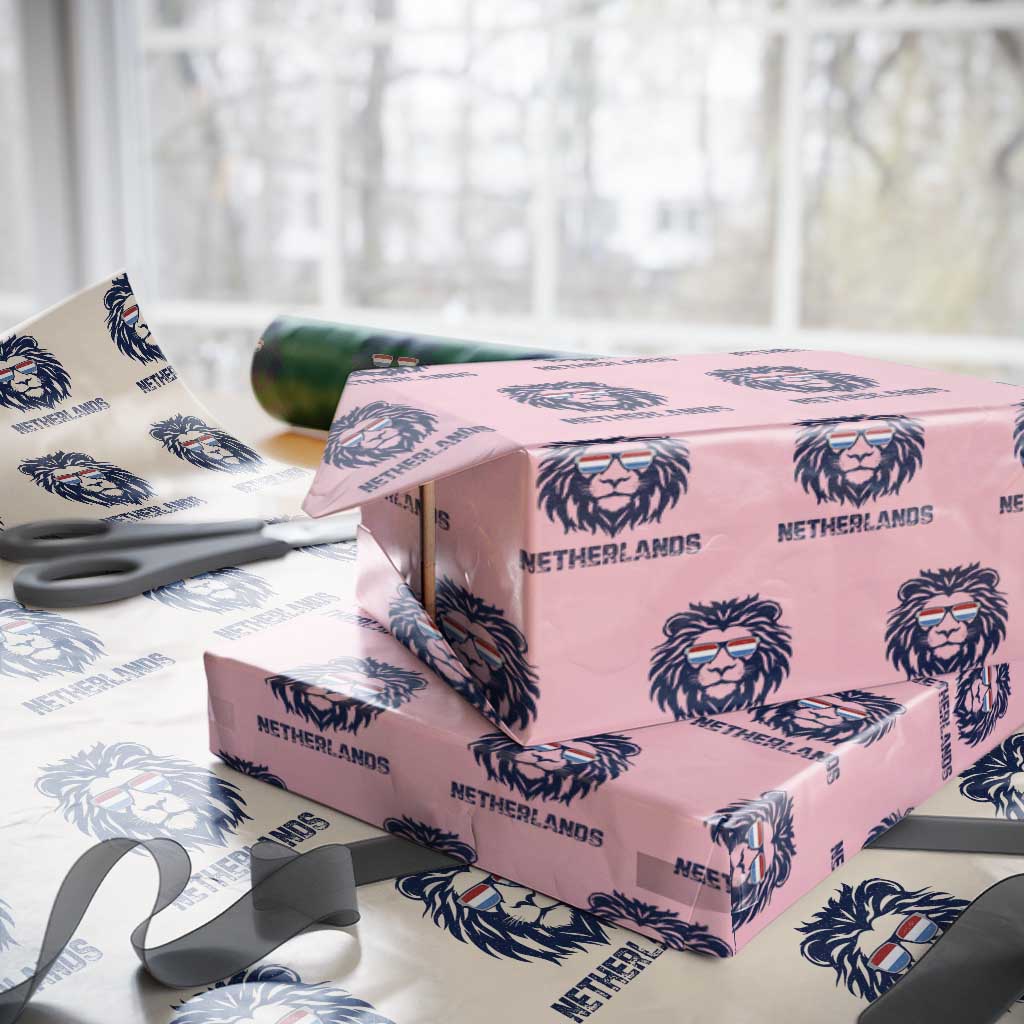 Cool Dutch Lion With Sunglasses Wrapping Paper Roll Netherlands Pride Gift