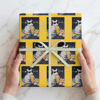 Cool Easter Bunny Drinking Iced Coffee Graphic Wrapping Paper Roll Funny Sunglasses Rabbit Spring Aesthetic