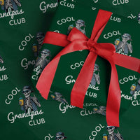 Cool Grandpas Club Wrapping Paper Roll Fathers Day Best Grandpa Skeleton