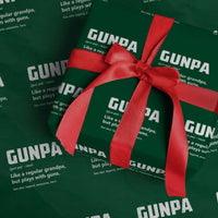 Cool Gun Grandpa Enthusiast Wrapping Paper Roll Funny Gunpa Definition Like A Regular Grandpa But Plays With Guns