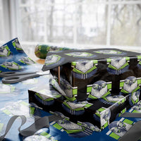 Cool Hawk Wearing Hoodie Graphic Wrapping Paper Roll Game Day Swagger