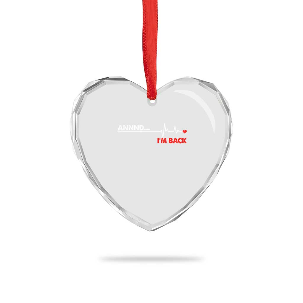 Cool Heart Surgery Survivor Heart Crystal Glass Ornament Coronary Bypass Artery Open Heart Diseases Surgery Heartbeat - Wonder Print Shop