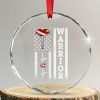 Cool Heart Surgery Warrior Crystal Glass Ornament Coronary Bypass Artery Open Heart Surgery Heartbeat American Flag