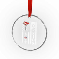 Cool Heart Surgery Warrior Crystal Glass Ornament Coronary Bypass Artery Open Heart Surgery Heartbeat American Flag