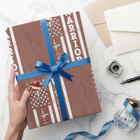 Cool Heart Surgery Warrior Wrapping Paper Roll Coronary Bypass Artery Open Heart Surgery Heartbeat American Flag