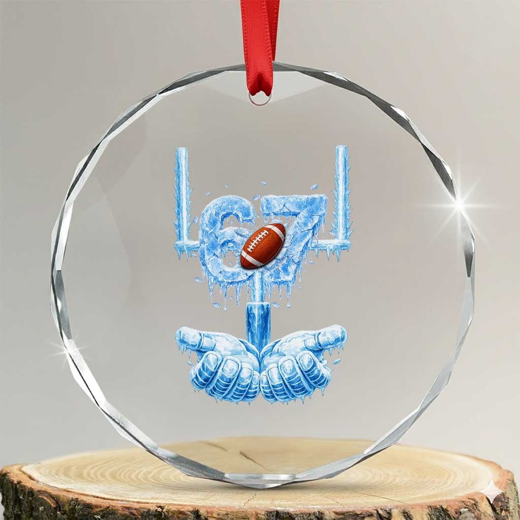 Cool Ice Effect 67 Meme Crystal Glass Ornament Funny American Football - Wonder Print Shop