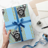 Cool Kindergarten Raccoon Back to School Wrapping Paper Roll First Day of School Funny Kids Gift