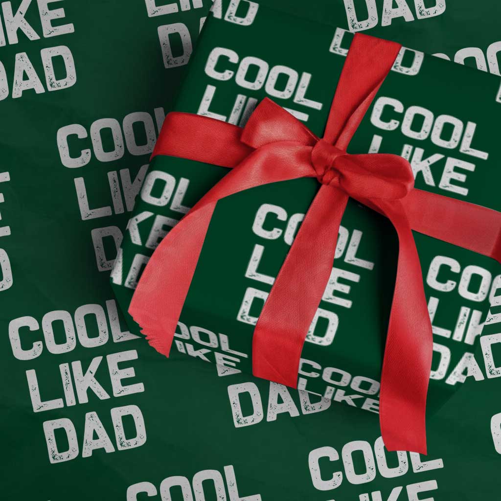 Cool Like Dad Wrapping Paper Roll Funny Newborn Gift  Baby Shower - Wonder Print Shop