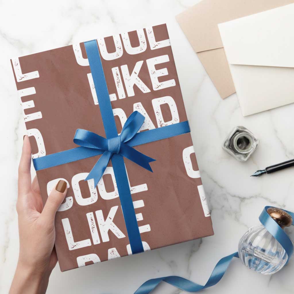 Cool Like Dad Wrapping Paper Roll Funny Newborn Gift  Baby Shower - Wonder Print Shop