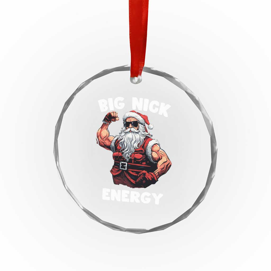 Cool Santa Claus Crystal Glass Ornament Big Nick Energy TS02