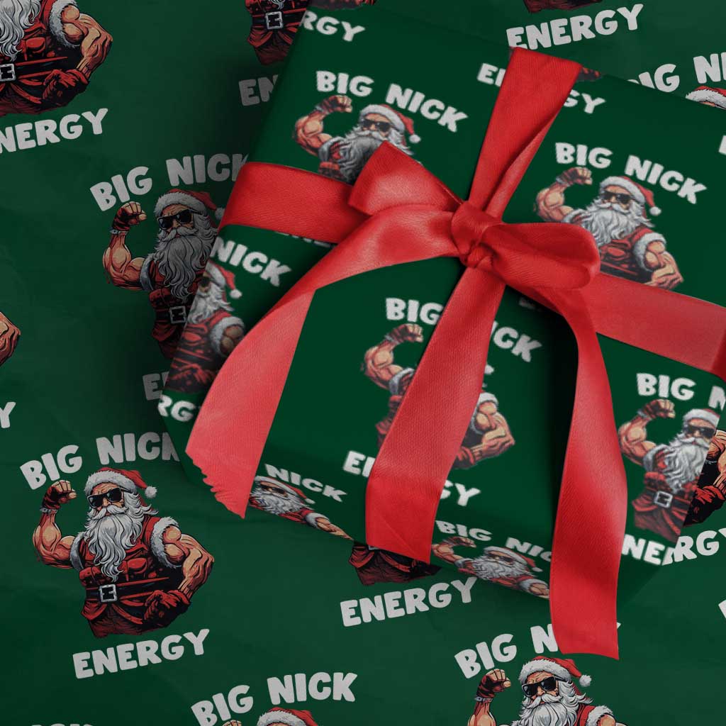 Cool Santa Claus Wrapping Paper Roll Big Nick Energy
