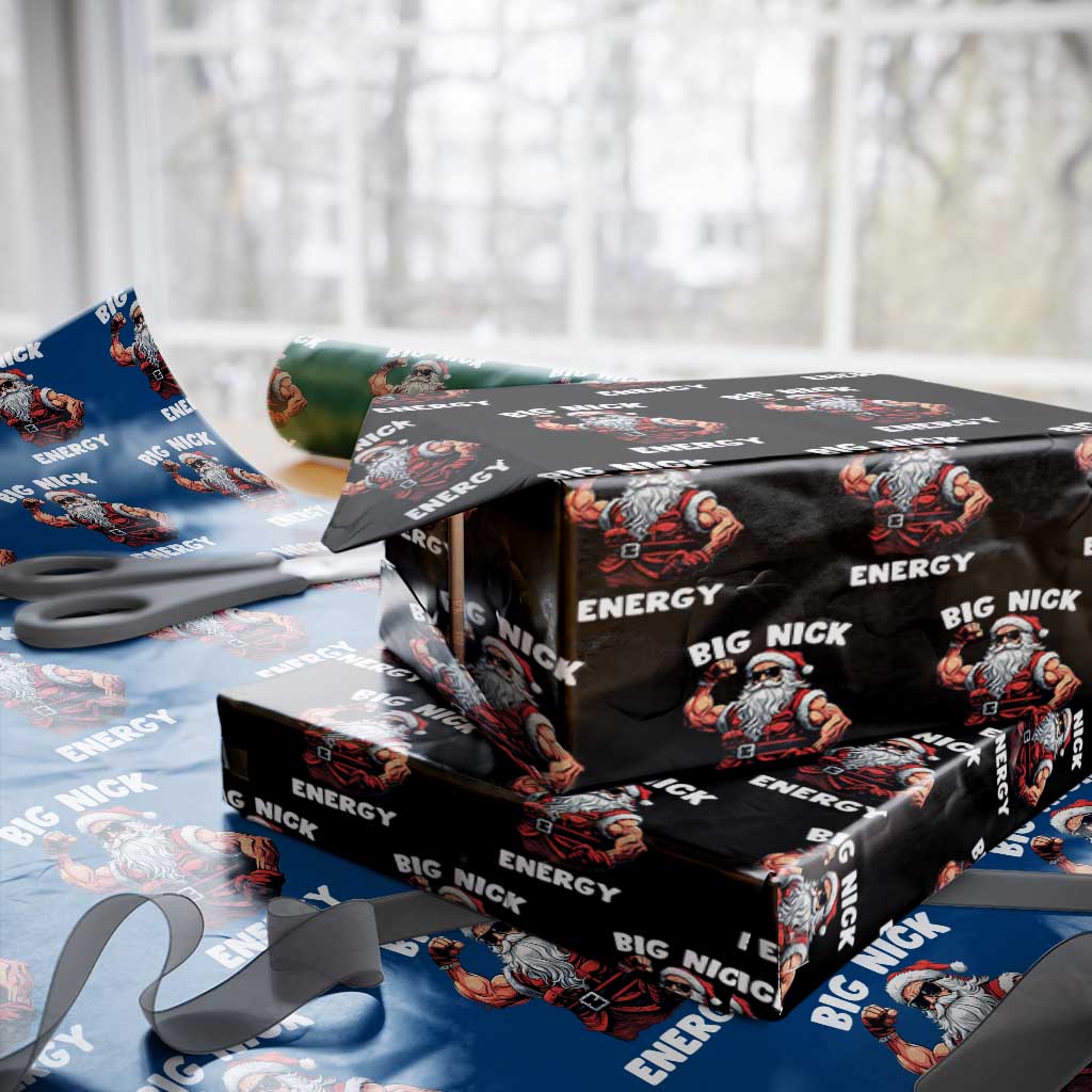 Cool Santa Claus Wrapping Paper Roll Big Nick Energy