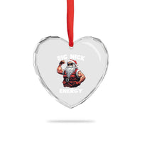 Cool Santa Claus Heart Crystal Glass Ornament Big Nick Energy - Wonder Print Shop