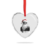 Cool Santa Claus Six Seven 67 Meme Heart Crystal Glass Ornament Funny 6 7 Gen Alpha Slang Viral Meme - Wonder Print Shop