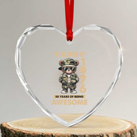 Cool Teddy Bear June 1976 50th Birthday Heart Crystal Glass Ornament 50 Years Of Being Awesome Retro Streetwear Gift