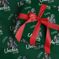 Cool Uncles Club Wrapping Paper Roll Funny Uncle Skeleton