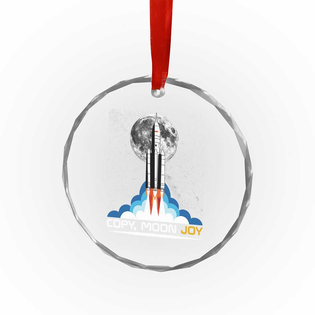 Copy Moon Joy Crystal Glass Ornament Rocket Launch Full Moon
