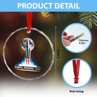 Copy Moon Joy Crystal Glass Ornament Rocket Launch Full Moon