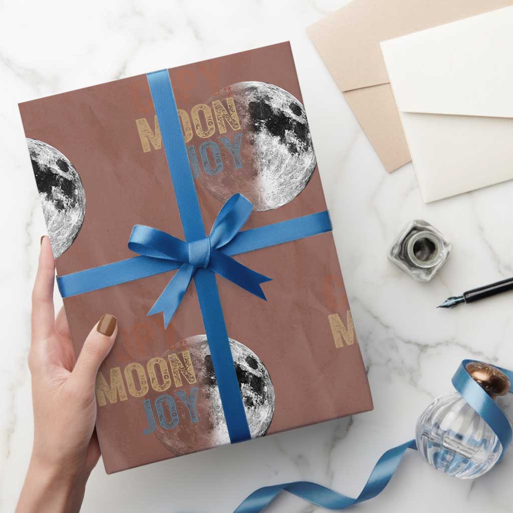 Copy Moon Joy Wrapping Paper Roll Funny Lunar Quote Graphic