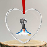 Copy Moon Joy Heart Crystal Glass Ornament Rocket Launch Full Moon