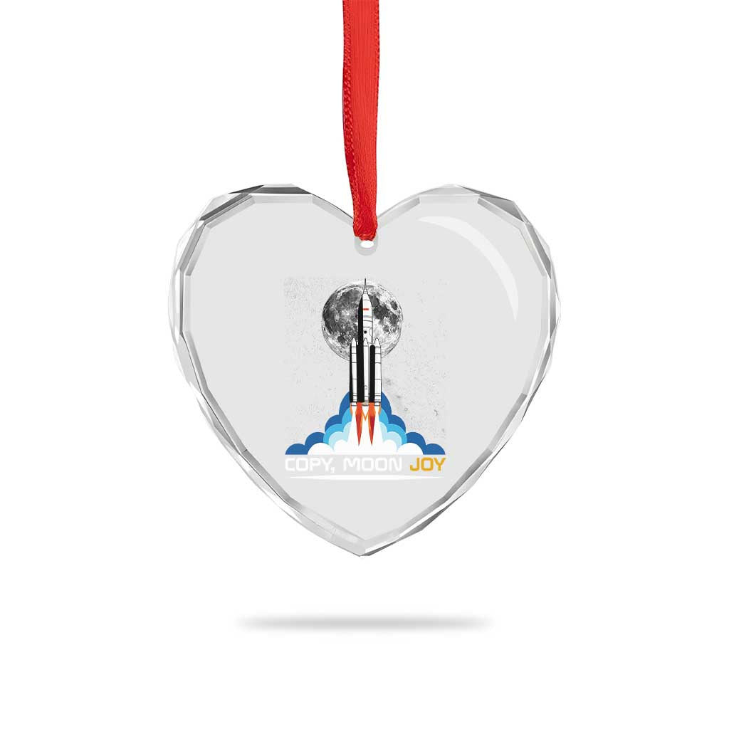 Copy Moon Joy Heart Crystal Glass Ornament Rocket Launch Full Moon