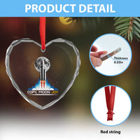 Copy Moon Joy Heart Crystal Glass Ornament Rocket Launch Full Moon