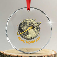 Copy Moon Joy Space Lover Lunar Mission Crystal Glass Ornament Astronaut Sci Fi Graphic