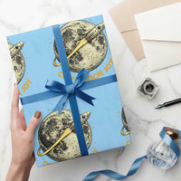 Copy Moon Joy Space Lover Lunar Mission Wrapping Paper Roll Astronaut Sci Fi Graphic