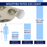 Copy Moon Joy Space Lover Lunar Mission Wrapping Paper Roll Astronaut Sci Fi Graphic