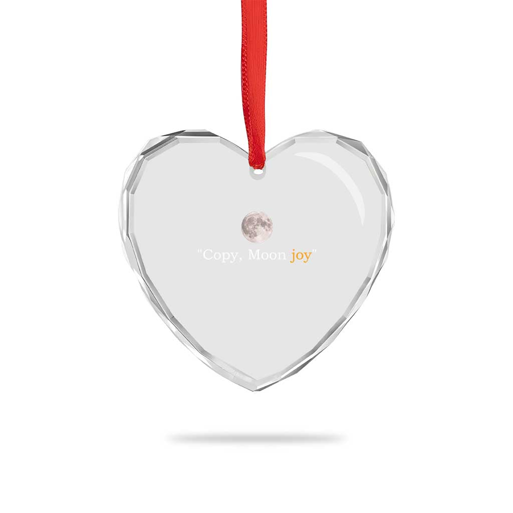 Copy Moon Joy Space Minimalist Heart Crystal Glass Ornament 2026 Lunar Mission Success