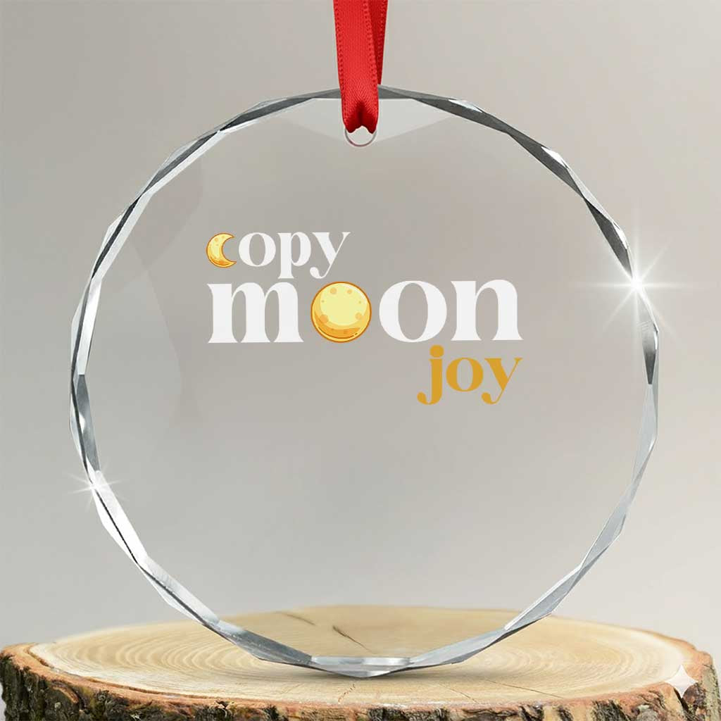 Copy Moon Joy Statement Full Moon Crystal Glass Ornament Space Exploration Lunar Journey 2026