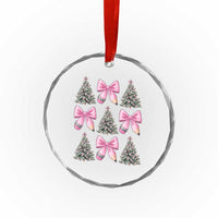 Coquette Bow Christmas Crystal Glass Ornament Girly Xmas Tree Teacher Pencil Bow - Wonder Print Shop