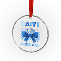 Coquette Hanukkah Crystal Glass Ornament Jewish Menorah Bow Girls - Wonder Print Shop