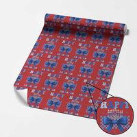 Coquette Hanukkah Wrapping Paper Roll Jewish Menorah Bow Girls - Wonder Print Shop