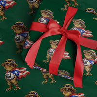 Coqui Frog Puerto Rico Flag Wrapping Paper Roll Puerto Rican Taino Boricua Vibes