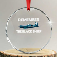 CORSAIR WWII HISTORY Crystal Glass Ornament Black Sheep Squadron Pilot TS02