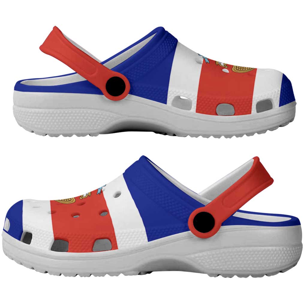 Costa Rica Clogs Shoes Heritage Palette Flag-Inspired - Wonder Print Shop