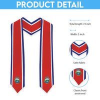 Costa Rica Graduation Stole Flag Style