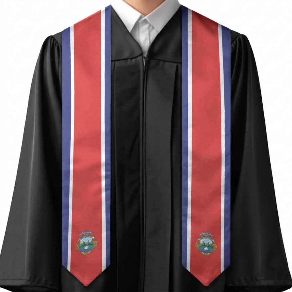 Costa Rica Graduation Stole Flag Style