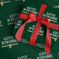 Côte D Ivoire Wrapping Paper Roll Flag of Ivory Coast Elephant Crest Football