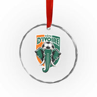 Côte D'ivoire Classic Ivory Coast Elephant Football Crystal Glass Ornament Ivorians Pride