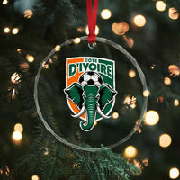 Côte D'ivoire Classic Ivory Coast Elephant Football Crystal Glass Ornament Ivorians Pride