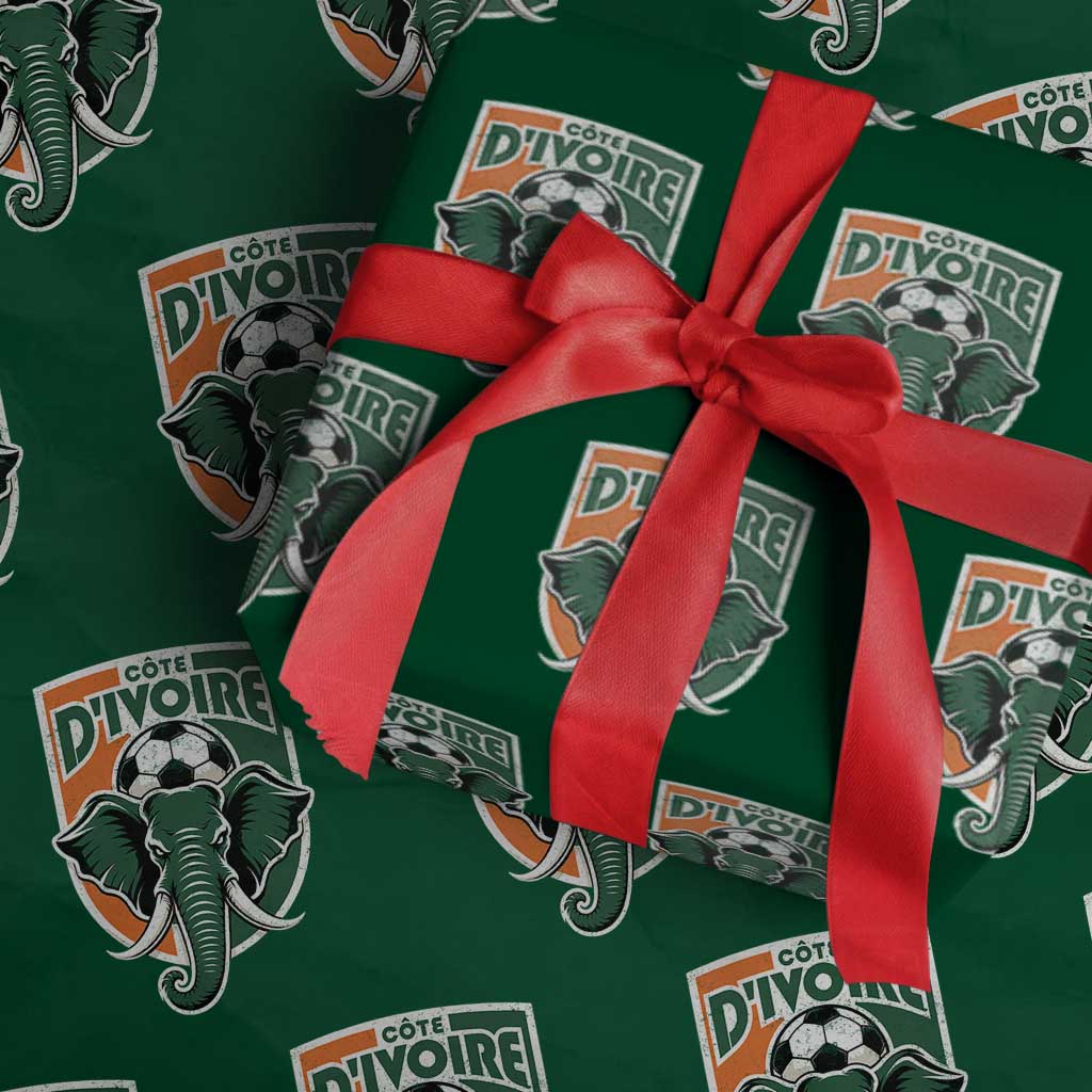 Côte D'ivoire Classic Ivory Coast Elephant Football Wrapping Paper Roll Ivorians Pride